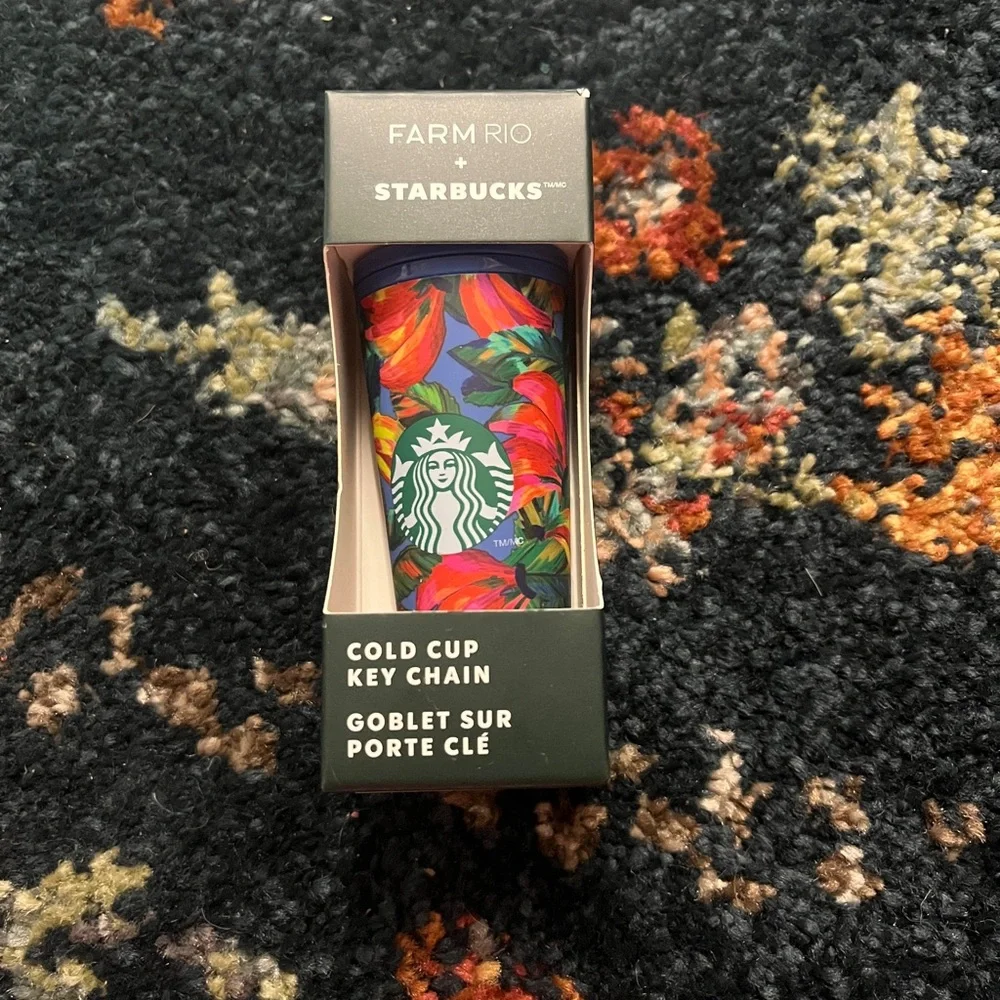 FARM Rio Starbucks Vibrant Cold Cup Key Chain - Picture 1 of 5